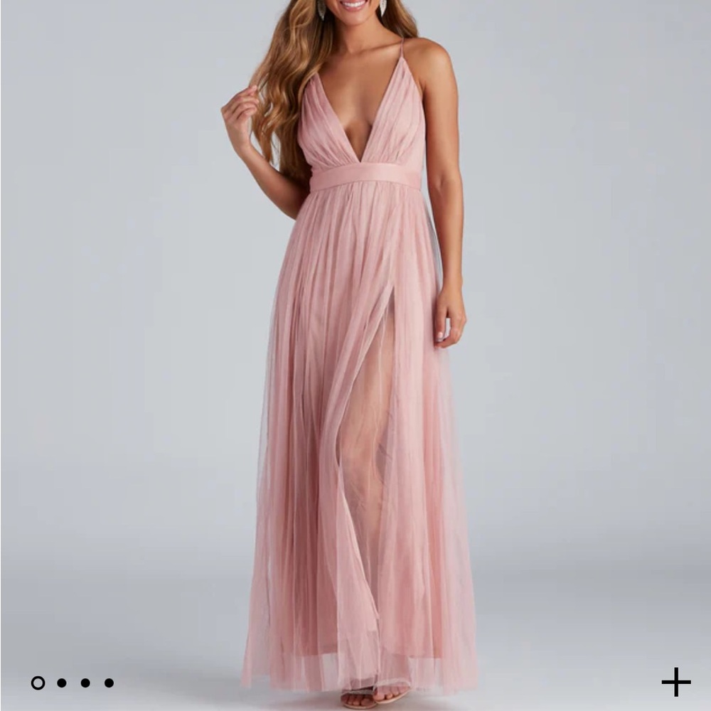 Elisabeth Pleated Tulle Formal Dress
